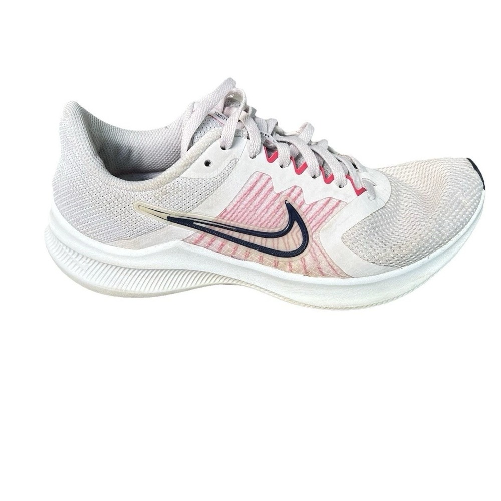 Nike Downshifter 11 Womens Size 8.5 White Venice Pink Running Shoes CW3413-502